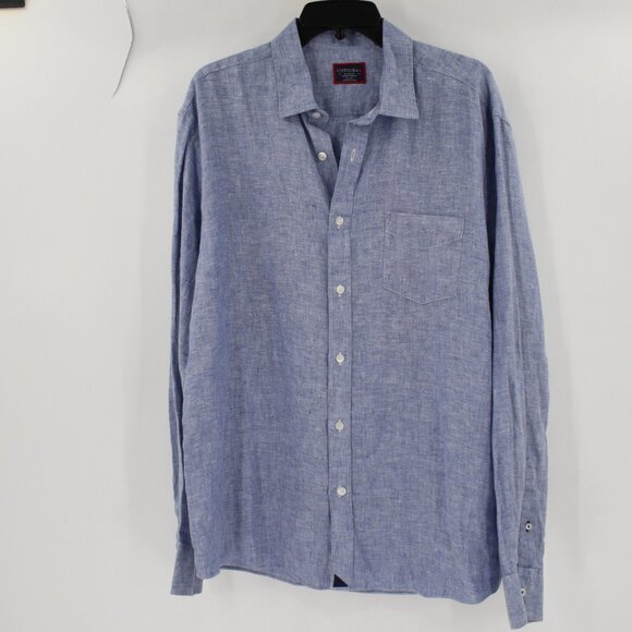 UNTUCKit Shirt Mens XL Vin Santo Wrinkle Resistant Linen Button Up Long Sleeve - Picture 1 of 10